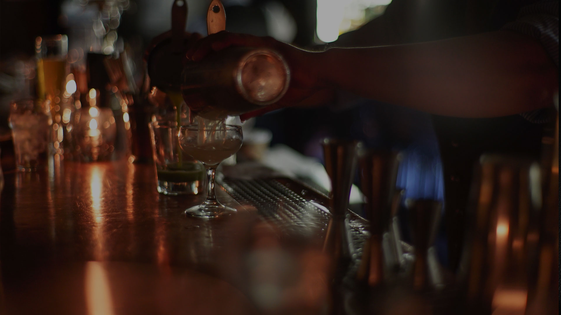 Fotografía sobre el bar