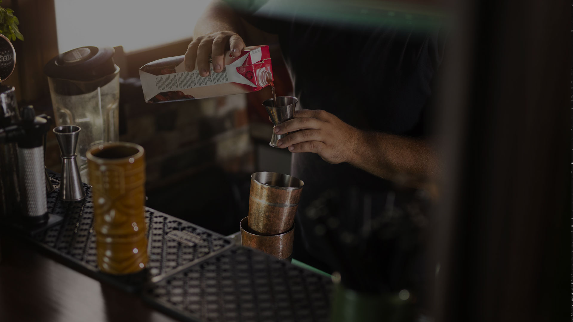 Fotografía sobre el bar