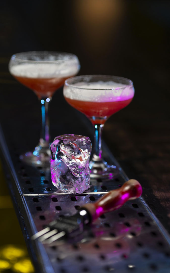 Fotografía sobre el bar